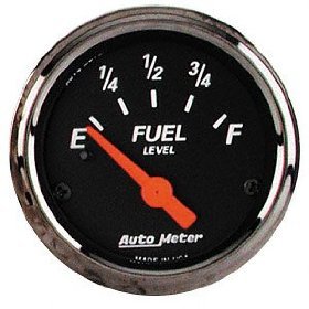 2" датчик уровня топлива, 240 E/33F (3262 SENDER) BLACK AUTO METER #1417 1417 Designer Black Short Sweep Electric Fuel Level Gauge