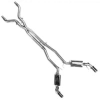 651604-OX-MUFF KOOKS HEADERS Complete 3" Exhaust System. Includes: 3" Off-Road (No Cats) Pipes, X-Pipe, Kooks Polished Oval Race Mufflers and 4" Polished Slash Cut Tips. Will NOT work for Factory Ground Effect Cars or 1LE/ZL1 Bumpers. Fits coupe/convertib