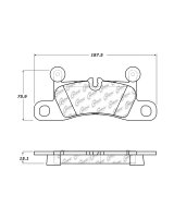 104.16550 Тормозные колодки Posi-Quiet Metallic PORSCHE зад.