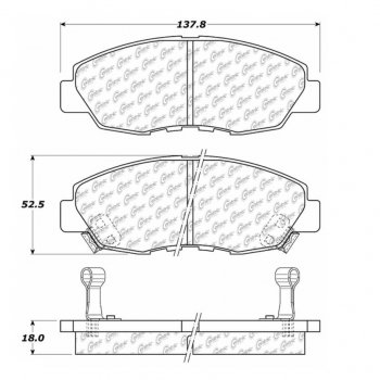 106.04650 Тормозные колодки PosiQuiet Extended Wear ACURA, HONDA ; ACURA/CL; HONDA/ACCORD