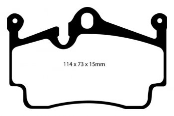 DP41920R EBC Brakes Yellowstuff Тормозные колодки зад PORSCHE Boxster, Spyder, Cayman, Cayman выпуск 2004-2016 года