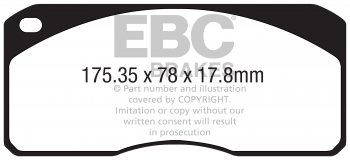 DP4070R EBC Brakes Yellowstuff Тормозные колодки суппорта AP RACING CP8331; аналог колодки AP RACING CP8310D70 аналог колодки AP RACING CP8310D70