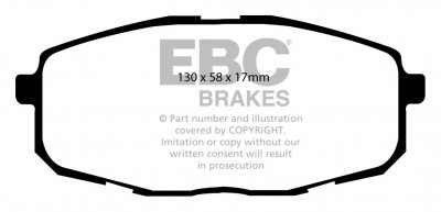 DP1562 EBC Brakes Ultimax2 тормозные колодки передние HYUNDAI i-30 (FD); KIA Carens, Ceed выпуска 2002-2012 года