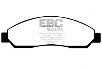 DP1705 EBC Brakes Ultimax2 Тормозные колодки перед  HOLDEN Rodeo; ISUZU D-MAX, Rodeo выпуска 2002-2023 года