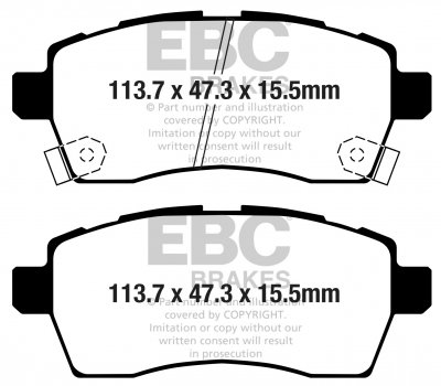 DPX2352 EBC Brakes Ultimax2 Тормозные колодки перед  SUZUKI Ignis выпуска 2016-2023 года