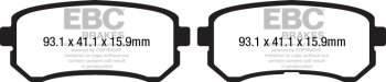 DPX2193  EBC Brakes Ultimax2 Тормозные колодки зад. KIA Picanto выпуска 2011 — 2017 года