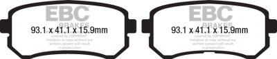 DPX2193  EBC Brakes Ultimax2 Тормозные колодки зад. KIA Picanto выпуска 2011 — 2017 года