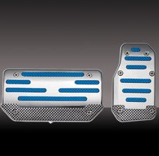 PEDL PAD 2PC BLU/CHR Chrome Finish
