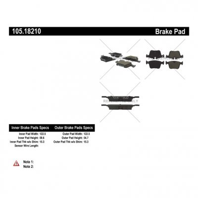 105.18210 Тормозные колодки Posi-Quiet Ceramic JAGUAR, LAND ROVER зад. 