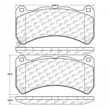 104.13650 Тормозные колодки Posi-Quiet Metallic LEXUS, SUBARU перед 