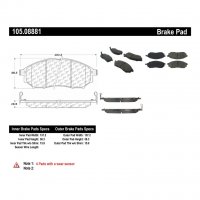 105.08881 Тормозные колодки Posi-Quiet Ceramic INFINITI перед