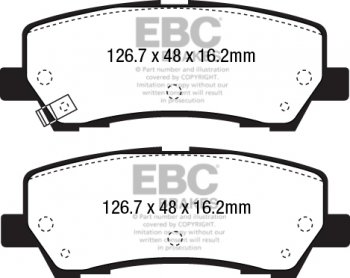 DP43043R EBC Brakes Yellowstuff Тормозные колодки зад FORD Mustang (6th Generation) выпуск 2015-2015 года
