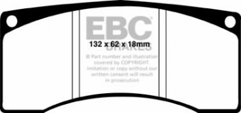 DPX2015 EBC Brakes Ultimax2 Тормозные колодки передние OPEL Insignia; SAAB 9-5; VAUXHALL Insignia выпуска 2008-2017 года