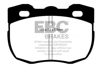 DP713 EBC Brakes Ultimax2 Тормозные колодки перед  LAND ROVER 90, Range Rover выпуска 1987-1990 года