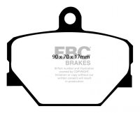 DP21287 EBC Brakes Greenstuff тормозные колодки передние SMART City-Cabrio, City-Coupe, Crossblade, Fortwo, Roadster