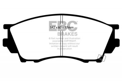 DP1019 EBC Brakes Ultimax2 Тормозные колодки перед  MAZDA Xedos выпуска 1994-2002 года