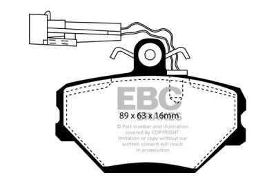 DP1052/2 EBC Brakes Ultimax2 Тормозные колодки перед  FSO Polonez выпуска 1994-2002 года