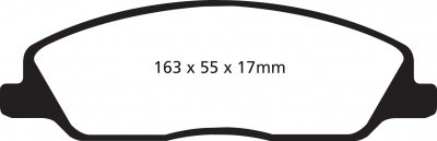 DP31869C EBC Brakes Redstuff Тормозные колодки FORD Mustang выпуска 2010-2014 года