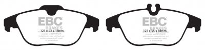 DP32012C EBC Brakes Redstuff Тормозные колодки зад. MERCEDES-BENZ E-Class Cabriolet (A207), E Coupe (C207) Ширина 123мм, Высота 53мм, Толщина 18мм
