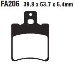 FA206HH EBC BRAKES Double-H™ тормозные колодки HARLEY DAVIDSON USE SFA193HH