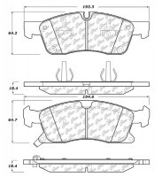 105.14550 Тормозные колодки Posi-Quiet Ceramic DODGE, JEEP, MERCEDES-BENZ перед