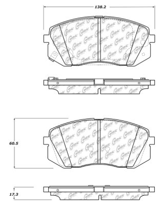 105.18260 Тормозные колодки Posi-Quiet Ceramic HYUNDAI, KIA 