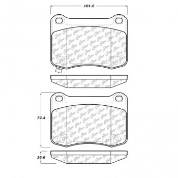 104.13660 Тормозные колодки Posi-Quiet Metallic LEXUS 