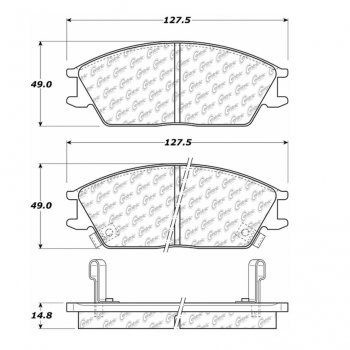 105.04400 Тормозные колодки Posi-Quiet Ceramic HYUNDAI ; HYUNDAI/ACCENT; HYUNDAI/EXCEL