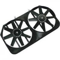 282 Flex-a-Lite Электрический вентилятор 15" Двойной вытяжной с контролером скорости черный 2000-2004 Chevy & GMC Trucks and SUVs with 34" radiator core