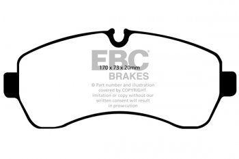 DP1928 EBC Brakes Ultimax2 Тормозные колодки перед  MERCEDES-BENZ Sprinter; VOLKSWAGEN Crafter выпуска 2006-2023 года