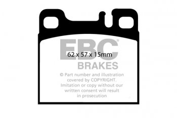DP1027  EBC Brakes Ultimax2 Тормозные колодки зад. MERCEDES-BENZ W выпуска 1980 — 1993 года