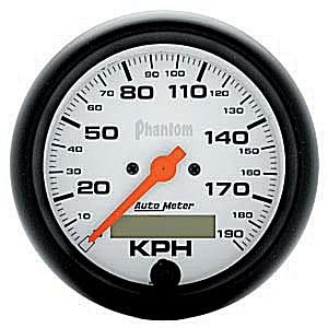 3-3/8" сподометр, 190 KPH, ELEC, PHANTOM AUTO METER #5887-M SpeedometerElec. Programmable