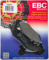 FA375 EBC BRAKES Organic тормозные колодки  AJS Regal; HERO HONDA Karizma; HONDA ANF, CBF, CBR; LIFAN Smart; RIEJU NKD, RS2; SUPERBYKE CQ, CU