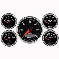DESIGNER BLACK II 5 PC. KIT BOX AUTO METER #1201