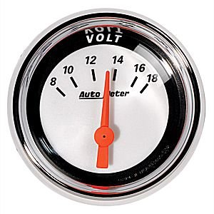 2-1/16" Вольтметр, 8-18 VOLTS, SSE, MCX AUTO METER #1192 Voltmeter