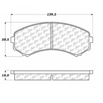 104.05500 Тормозные колодки Posi-Quiet Metallic ; MAZDA/MPV
