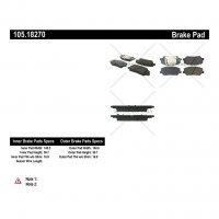 105.18270 Тормозные колодки Posi-Quiet Ceramic HYUNDAI, KIA перед