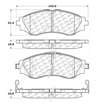 104.07970 Тормозные колодки Posi-Quiet Metallic CHEVROLET, DAEWOO ; CHEVROLET/AVEO; CHEVROLET/OPTRA; DAEWOO/LANOS; DAEWOO/LEGANZA; DAEWOO/NUBIRA