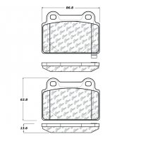 104.13680 Тормозные колодки Posi-Quiet Metallic MITSUBISHI