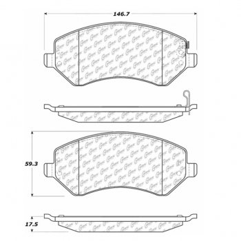 105.08560 Тормозные колодки Posi-Quiet Ceramic CHRYSLER, DODGE ; CHRYSLER/TOWN; CHRYSLER/VOYAGER; DODGE/CARAVAN; DODGE/GRAND