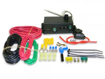 31149 Flex-a-Lite Терсомтат   Stainless steel probe senses coolant temperature from radiator core. Includes all wiring and connectors for a complete installation One year manufacturer warranty  