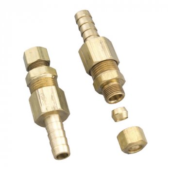13031 DERALE 5/16" Compression Fitting Kit 5/16” Transmission Cooler Line to 3/8” NPT Hose Barb