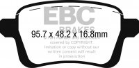 DP22249 EBC Brakes Greenstuff тормозные колодки зад FIAT 500L, 500L Trekking