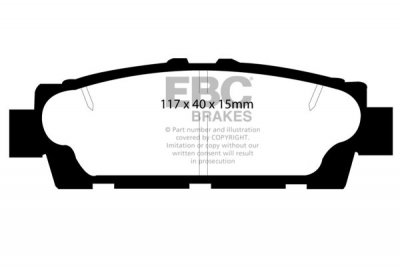 DP875 EBC Brakes Ultimax2 Тормозные колодки LEXUS LS400 выпуска 1990 — 1992 года