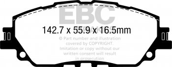 DPX2378 EBC Brakes Ultimax2 Тормозные колодки перед  LEXUS UX250h; TOYOTA Camry, Rav 4 выпуска 2018-2023 года
