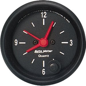 2" часы, 12 VOLT, FSE, Z-SERIES AUTO METER #2632 Clock Quartz