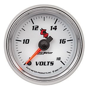 2-1/16" Вольтметр, 8-18V FSE, C2 AUTO METER #7191 Voltmeter