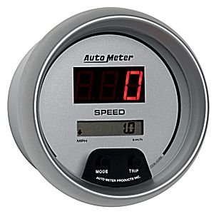 3-3/8" сподометр, 120 MPH, PROGRAMMABLE, DIG SILVER AUTO METER #6588 SpeedometerElec. Programmable