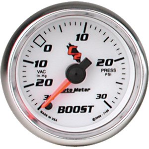 2" BOOST-VAC (давление наддува и разряжения), 30 IN. HG/ 30 PSI, FSE, C2 AUTO METER #7159 Vacuum / Boost