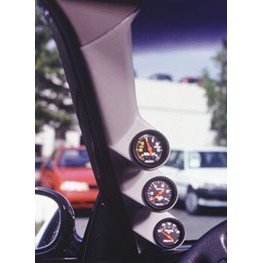 2-1/16" 3-PILLR, CAMARO/ FIREBIRD HARD TOP, 82-92 AUTO METER #12201 Triple Pillar (Black)